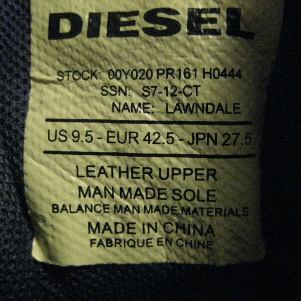 DIESEL 2007 "Lawndale" Sneakers 9.5 Grey/Olive - Picture 7 of 7